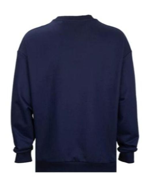 Boss Blue Crew-Neck Sweater for men