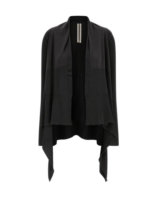 Rick Owens Black Long-Sleeved Cardigan