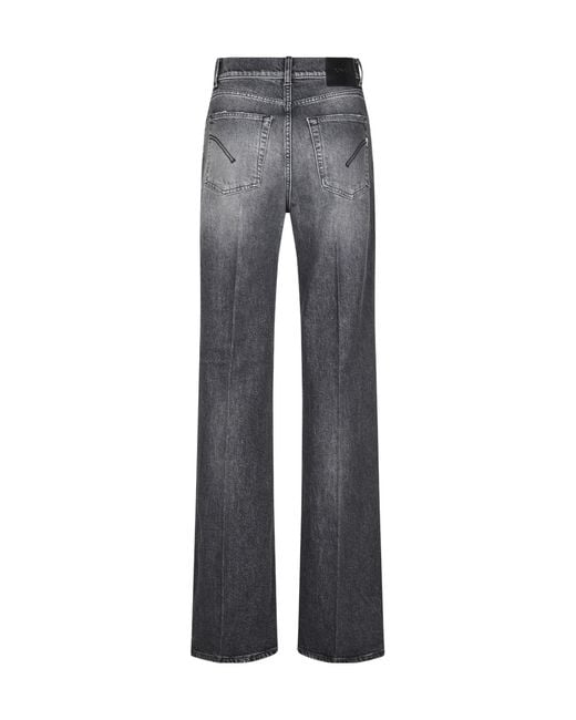 Dondup Gray Wide-Leg Jeans