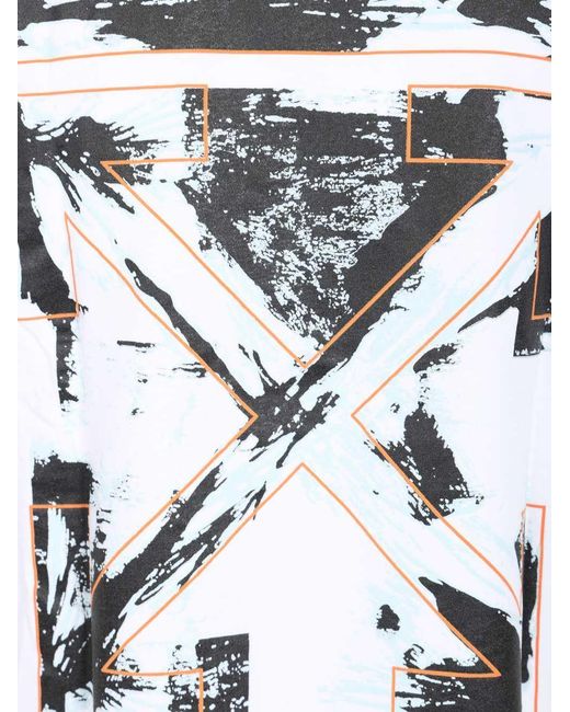 Off-White c/o Virgil Abloh White Logo Printed Crewneck T-Shirt for men