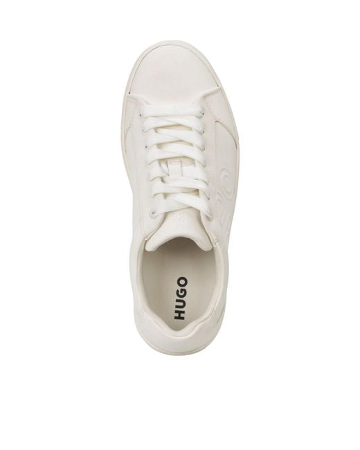 Boss White Solid Color Sneakers