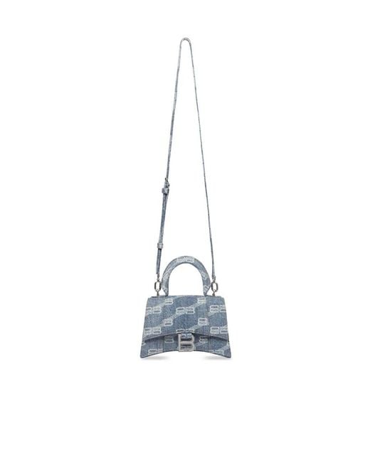Balenciaga Blue Hourglass Shoulder Bag