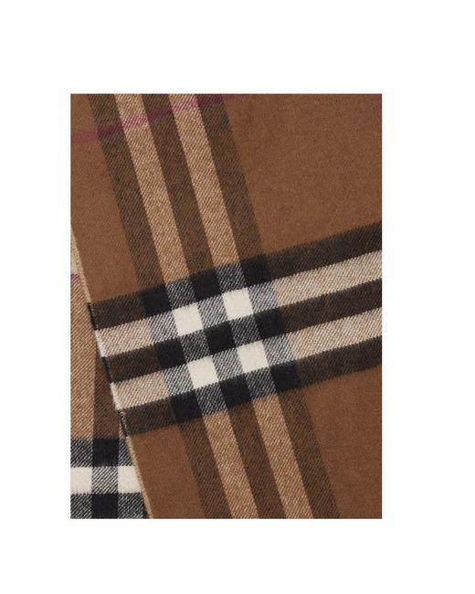 Burberry Multicolor Checked Fringed-Edge Scarf for men