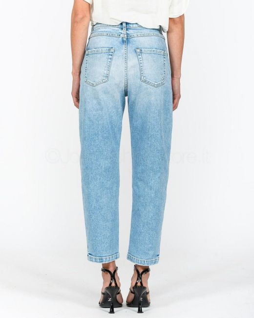 Icons Blue Faded Zipper Denim Pants