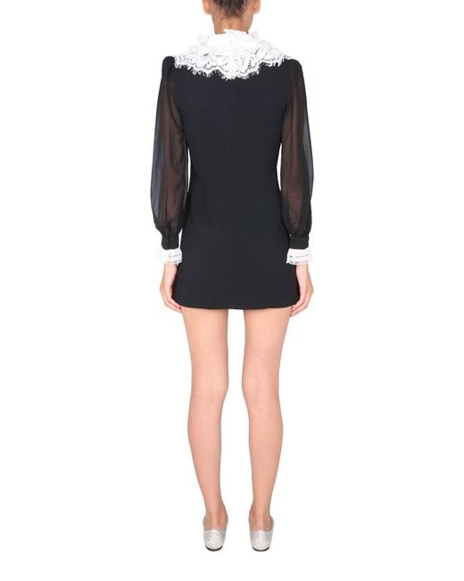 Self-Portrait Black Diamante Mini Dress