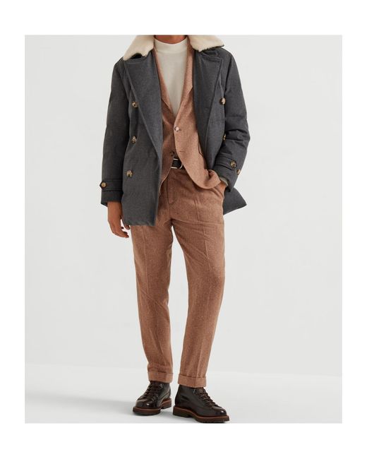 Brunello Cucinelli Multicolor Button-Fastening Trousers for men