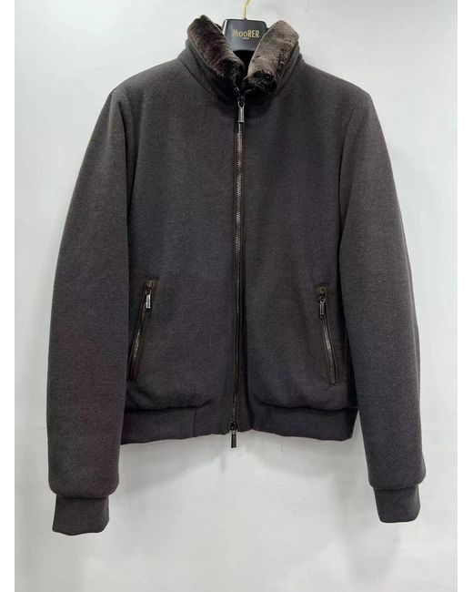 Moorer Black Long-Sleeved Casual Jacket for men