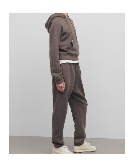 The Row Gray Teo Drawstring Sweatpants