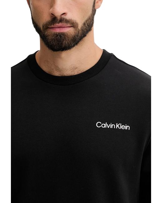 Calvin Klein Black Soft Cotton French Terry Sweatshirt for men