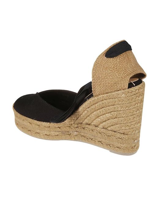 Castaner Black Chiara Wedge Sandals