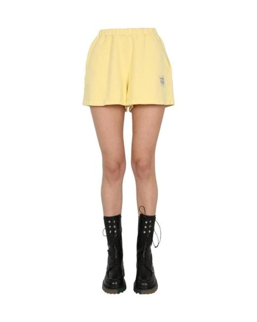 Opening Ceremony Yellow Logo-Print Elasticated Shorts