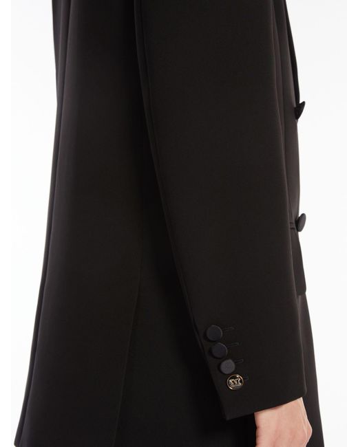 Max Mara Black Pianoforte Double-Breasted Long-Sleeved Jacket