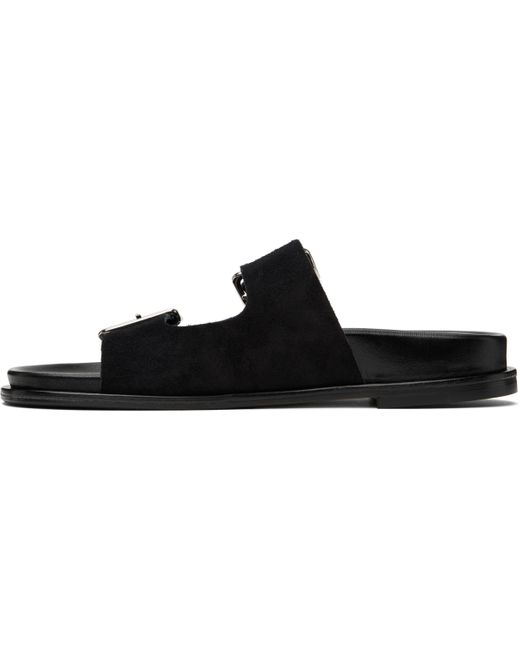 Aeyde Black Meena Leather Sandals