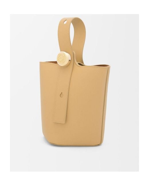 Loewe White Pebble Mini Bucket Bag