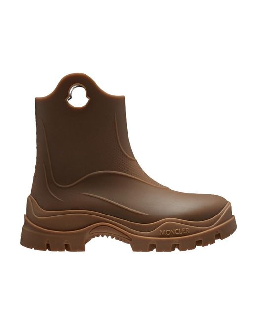 Moncler Brown Misty Round Toe Rain Boots