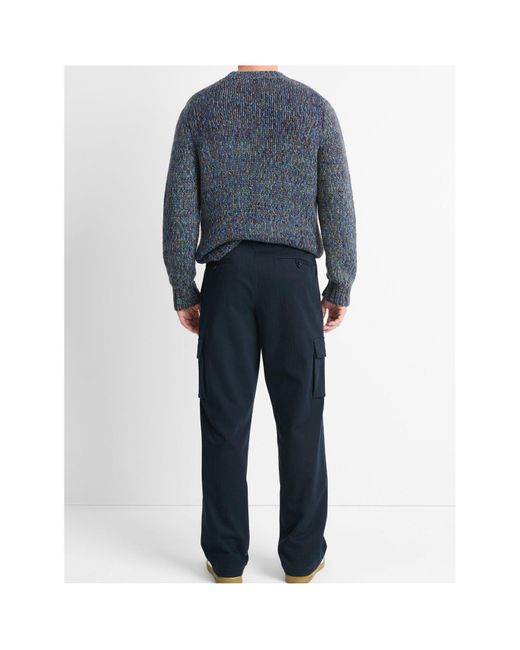 Vince Blue Herringbone Pattern Work Casual Pants for men