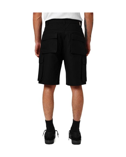 Represent Black Solid Color Shorts for men