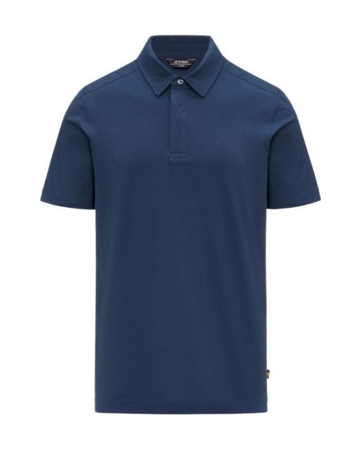 K-Way Blue Short-Sleeve Polo Shirt for men