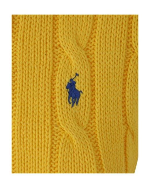 Polo Ralph Lauren Yellow Pony Embroidered Crewneck Jumper