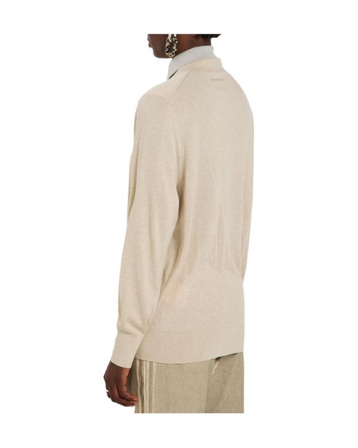 Acne White Comfortable Versatile Polo Shirt