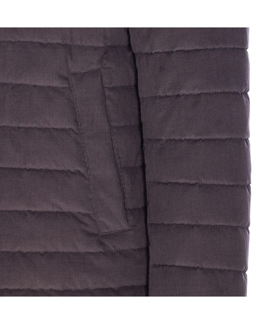 Herno Purple Quilted Hooded Jacket for men