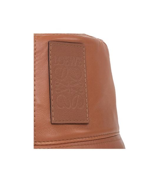 Loewe Brown Quilted Fisherman's Bucket Cap