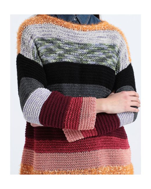 MAX&Co. Red Boat Neck Striped Sweater