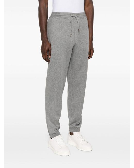 Brunello Cucinelli Gray Drawstring Tapered Leg Track Pants for men
