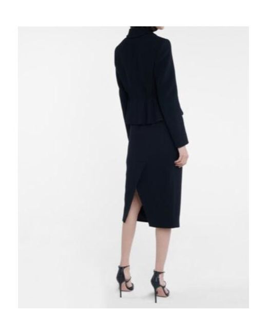 Altuzarra Black Lester Stretch-Wool Pencil Skirt