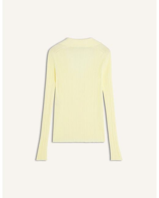 Maison Kitsuné Yellow Maison Kitsuné Button-Up Ribbed Cardigan