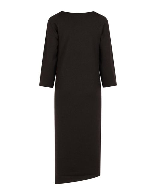 Courreges Black Courrèges Draped Long Dress