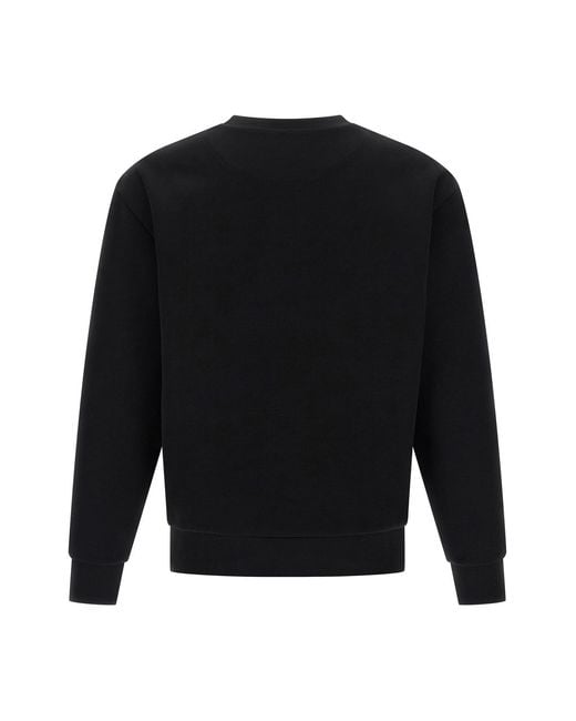 Prada Black Logo Plaque Crewneck Sweatshirt for men
