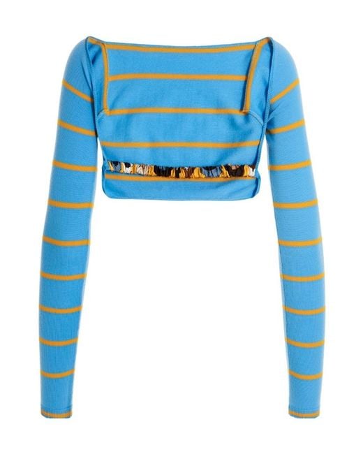 Emilio Pucci Blue Long-Sleeved Sweater