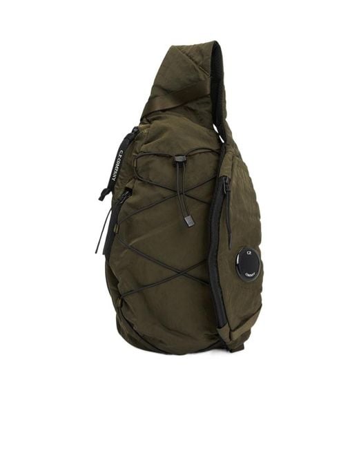 C P Company Green Bungee Cord Backpack for men