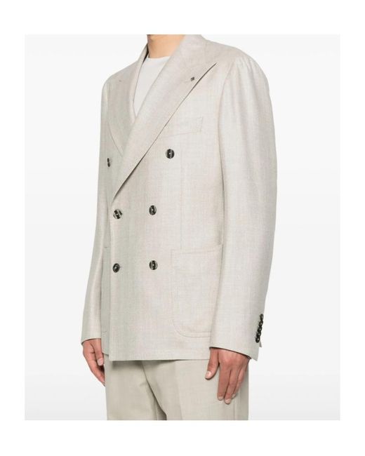 Tagliatore Natural Long-Sleeved Suit Jacket for men