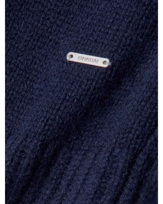 Jonathan Simkhai Blue Andes Ribbed Cashmere Sweater