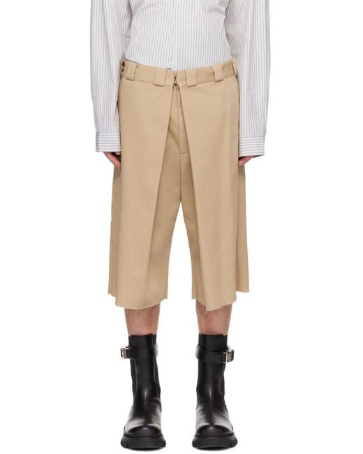 Givenchy Natural Raw Bottom Chino Bermuda Shorts for men