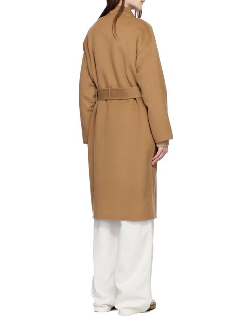 Anine Bing Brown Dylan Belted Double-Breasted Coat