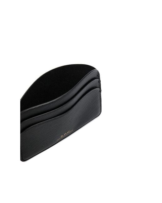A.P.C. Black Demi Lune Card Holder for men