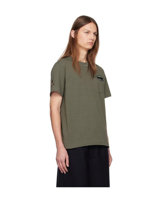 Sacai Black Gonz Patch Crewneck T-Shirt for men