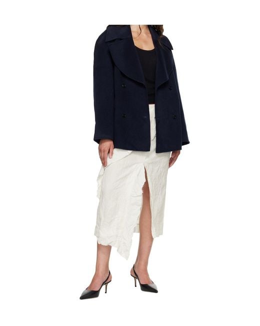 Loulou de Saison Blue Double-Breasted Jacket