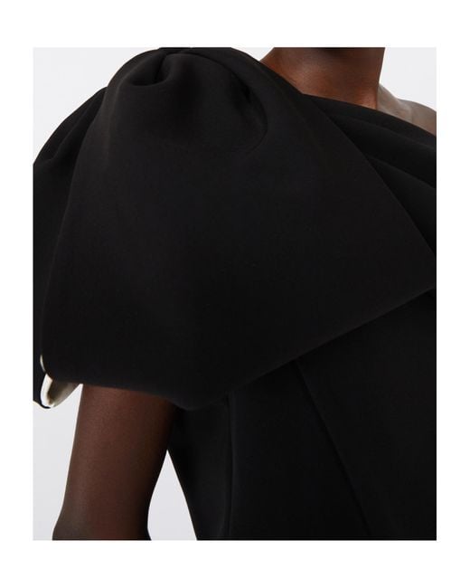 Max Mara Black Pianoforte Baldi Bow Detailed Mini Dress