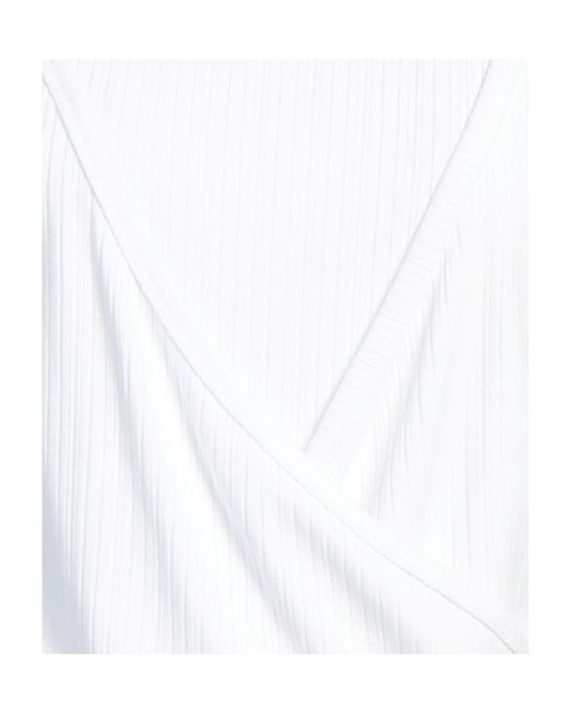 Ganni White Solid Long Sleeve T-Shirt