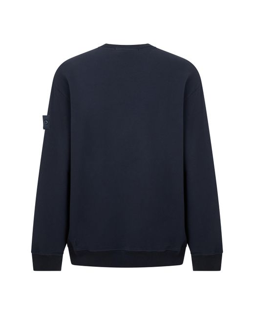 Stone Island Blue Simple Knitted Sweater for men