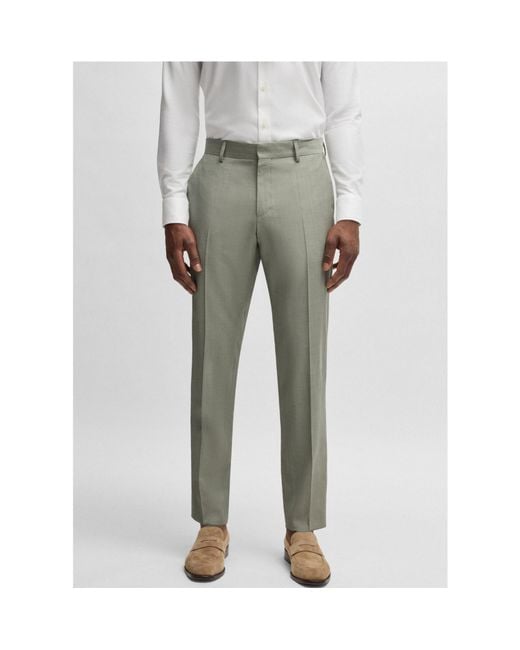 Boss Gray Boss Slim-Fit Suit for men