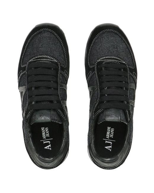 Armani Jeans Black Logo Details Casual Sneakers for men