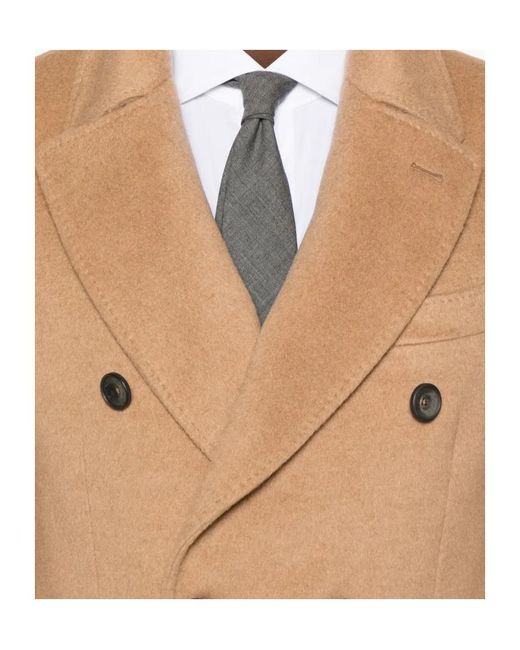 Herno Natural Double-Breasted Coat for men