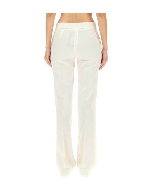 Fabiana Filippi White Zipper Pleated Casual Pants