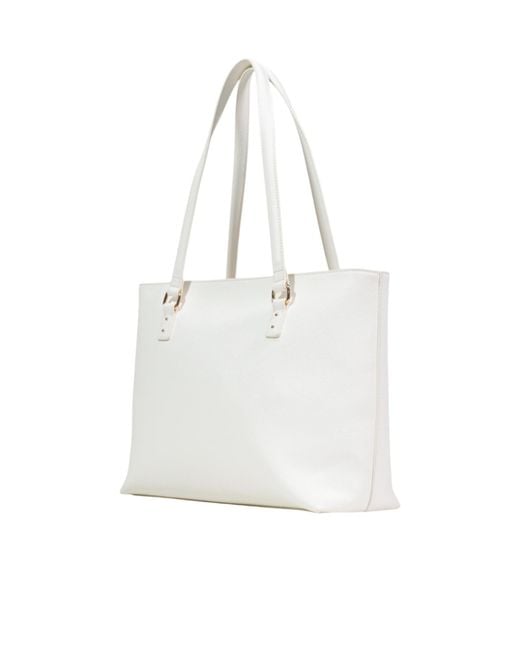 Liu Jo White Logo-Embossed Tote Bag
