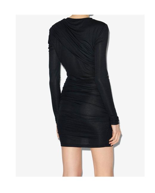 Isabel Marant Black Isabel Marant Étoile Crewneck Long Sleeve Dress